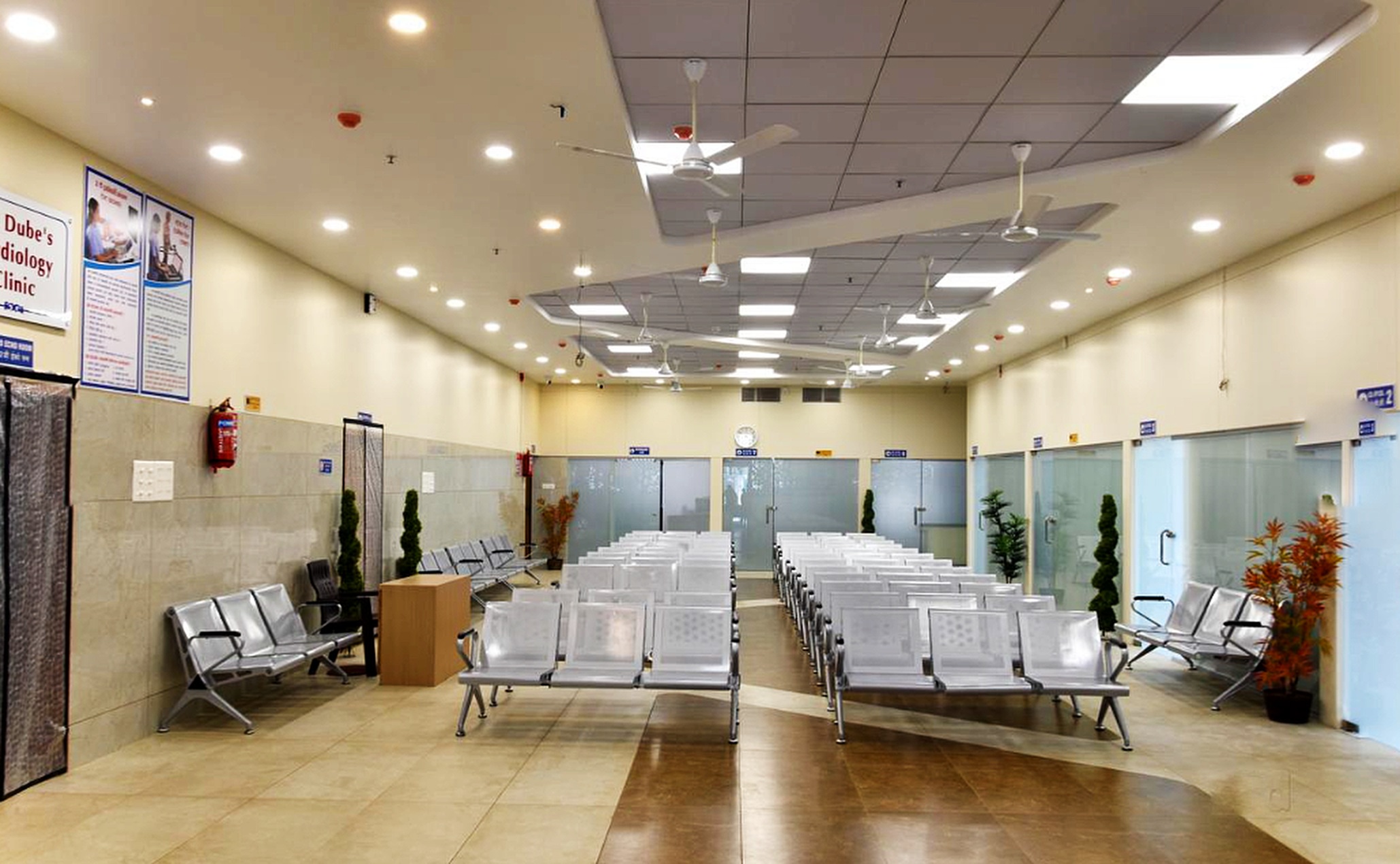 Bright and spacious Swastik Hospital waiting area